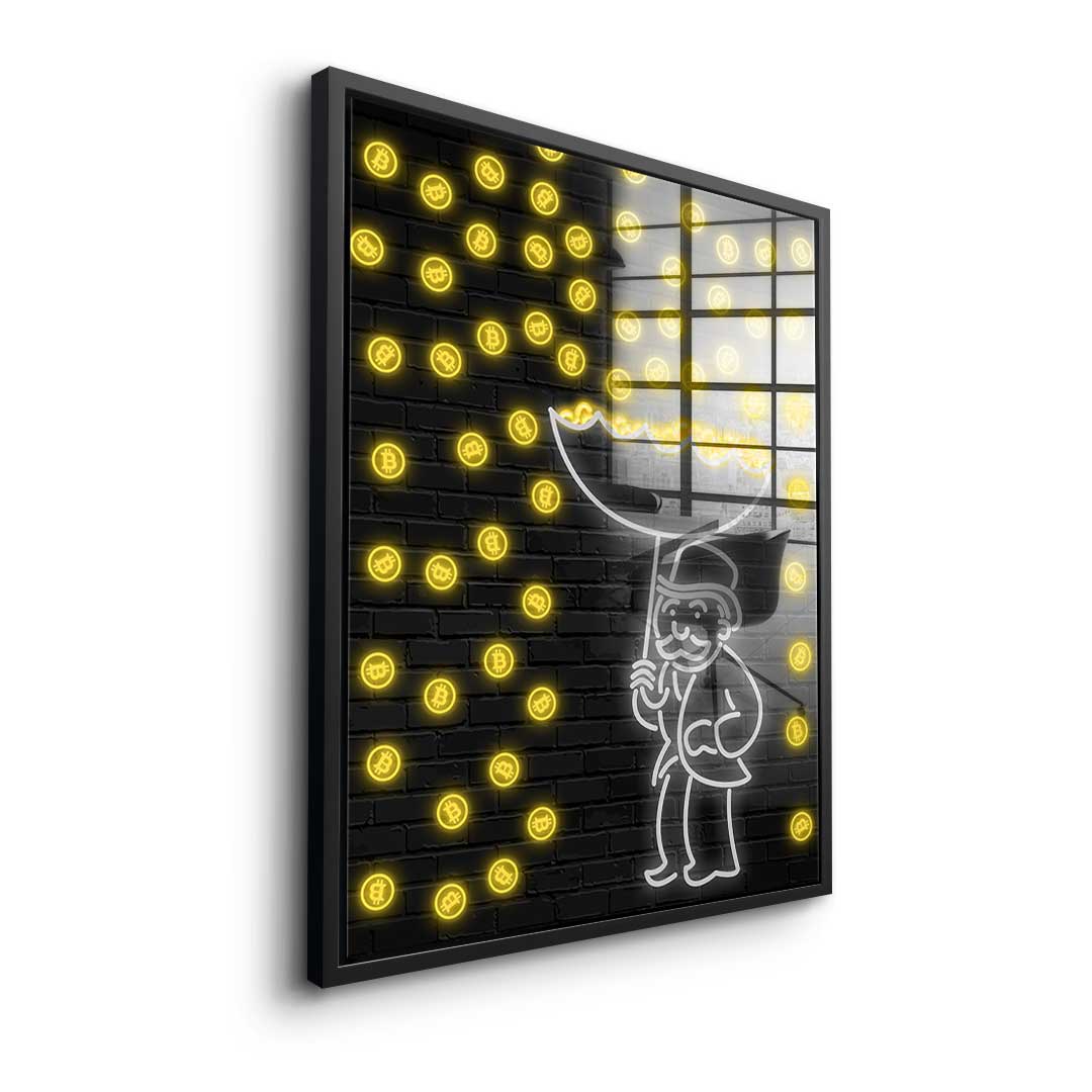 Bitcoin Rain - acrylic glass