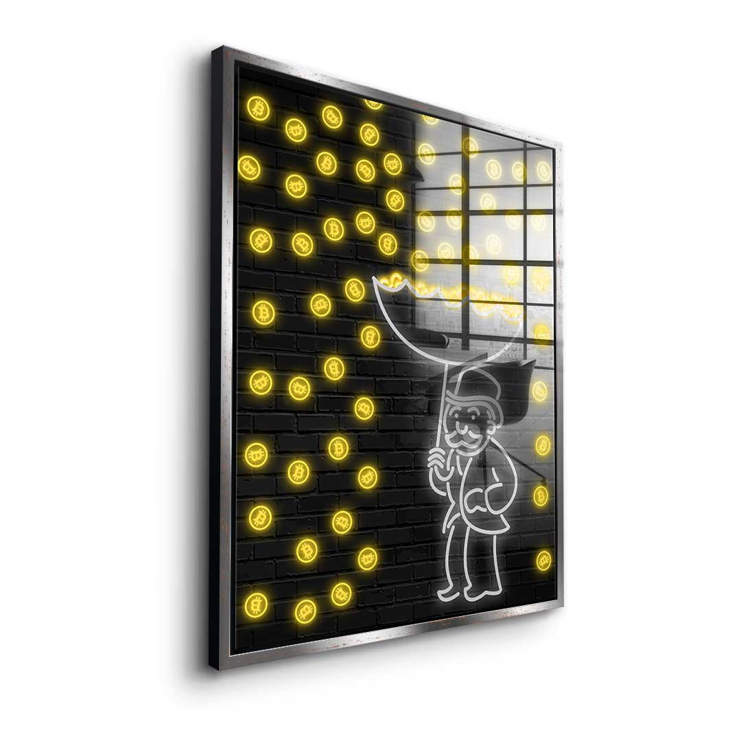 Bitcoin Rain - acrylic glass