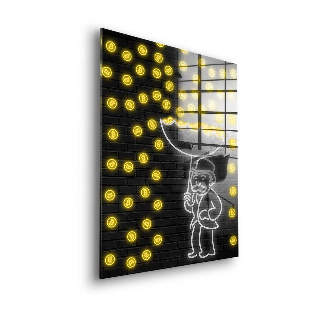 Bitcoin Rain - acrylic glass