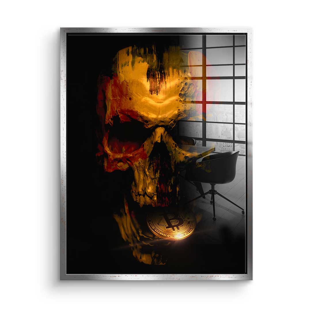 Bitcoin Skull - acrylic glass