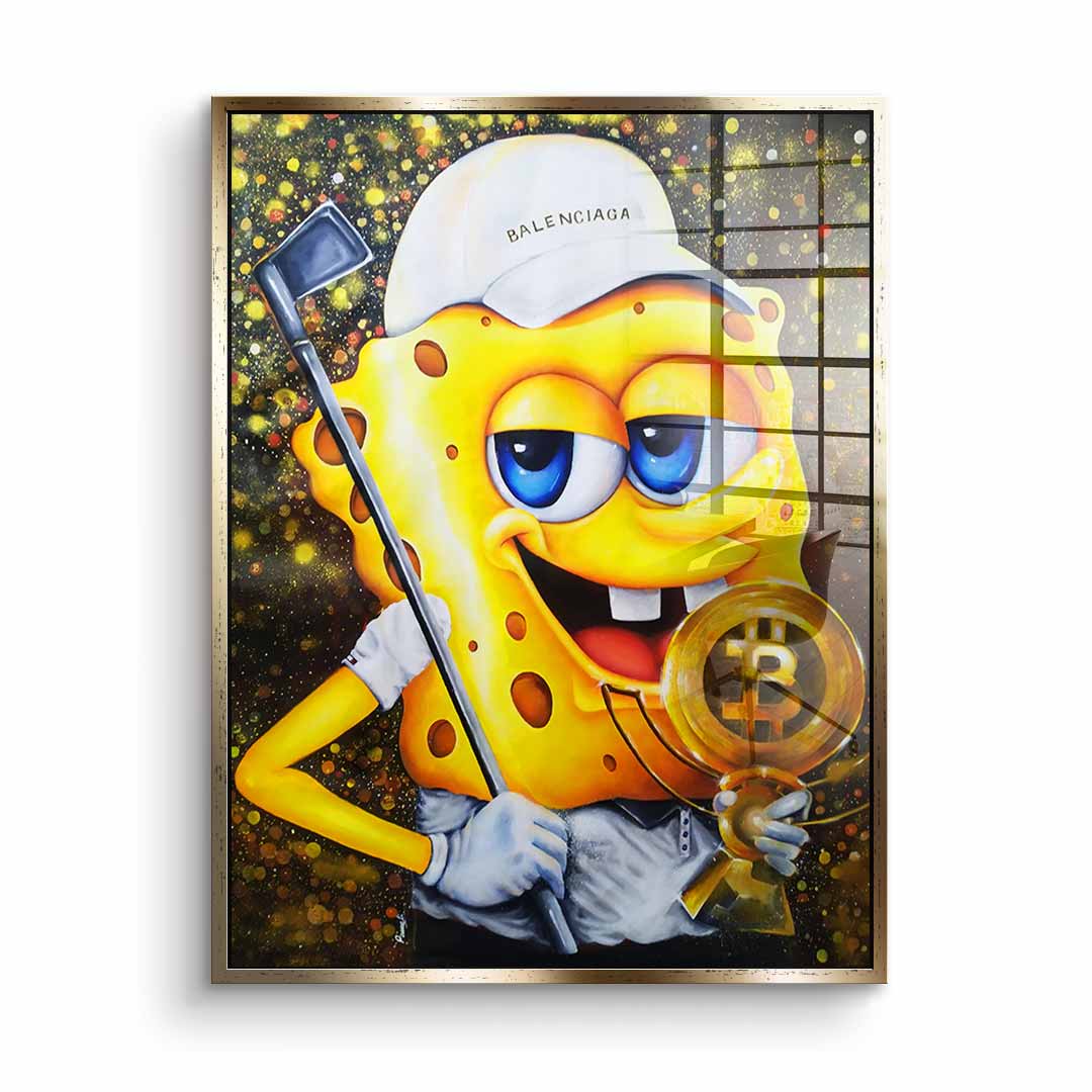 Bitcoin Golfer - acrylic glass