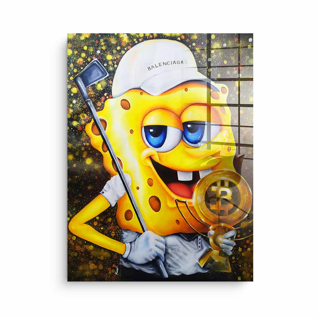 Bitcoin Golfer - acrylic glass