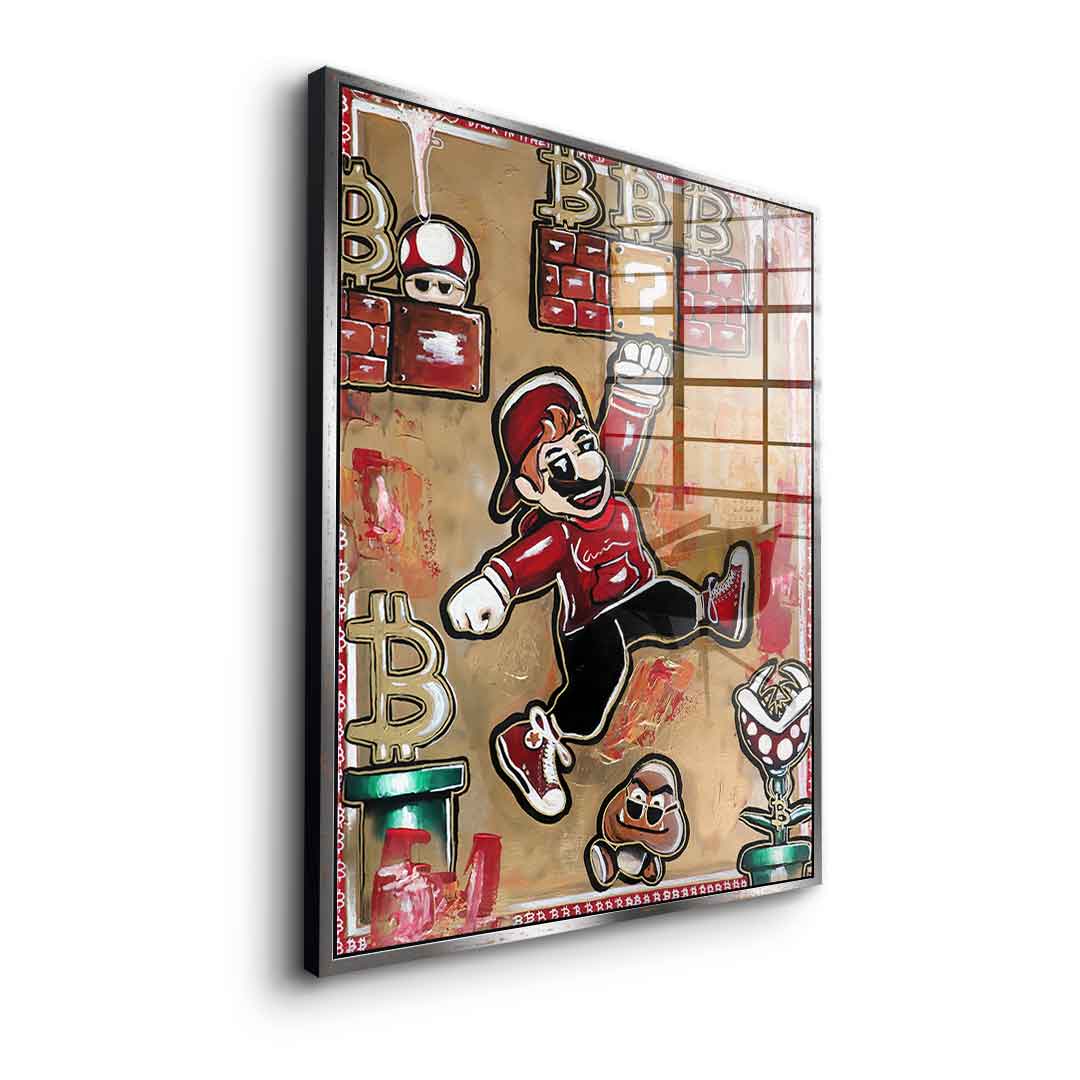 Bitcoin Mario - acrylic glass