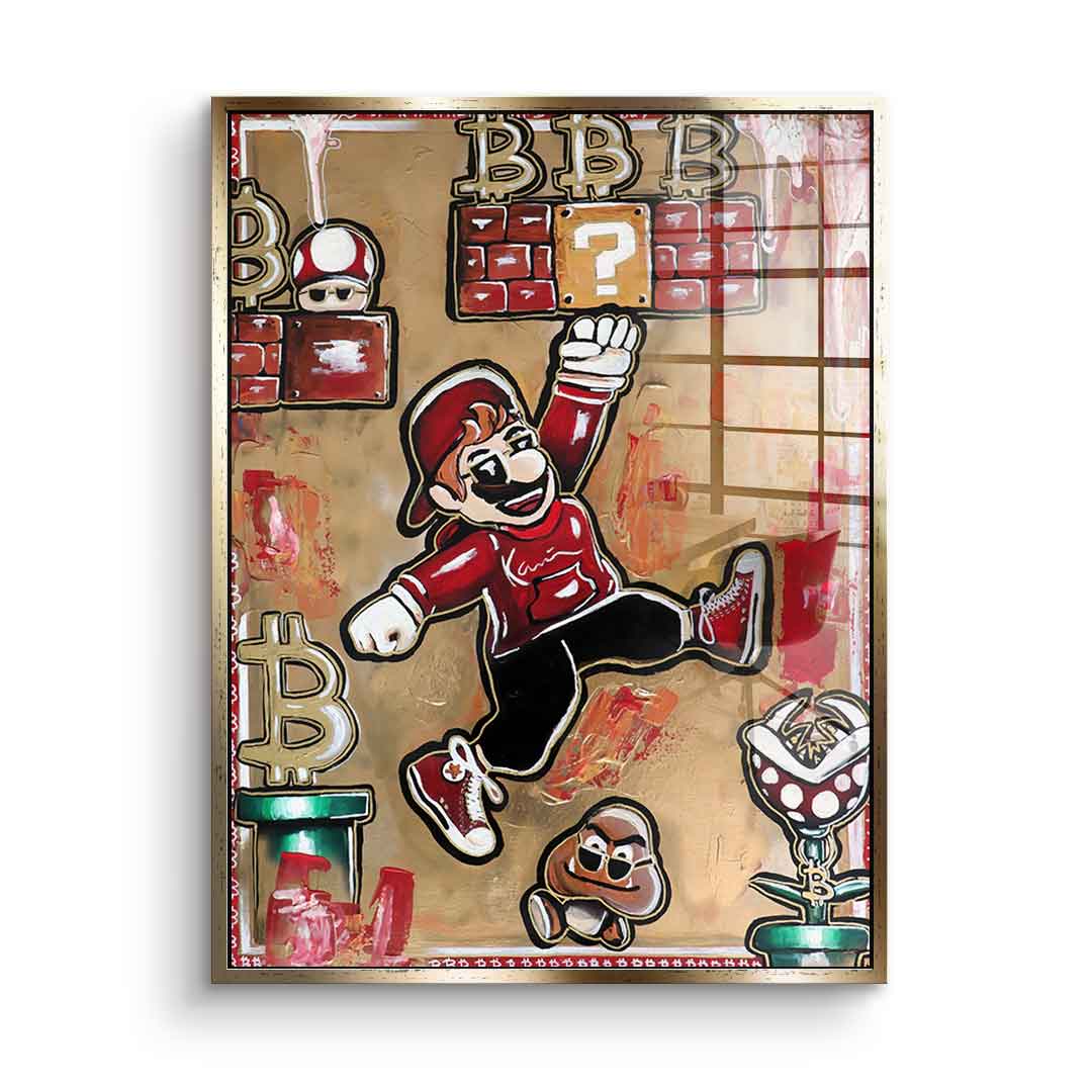 Bitcoin Mario - acrylic glass