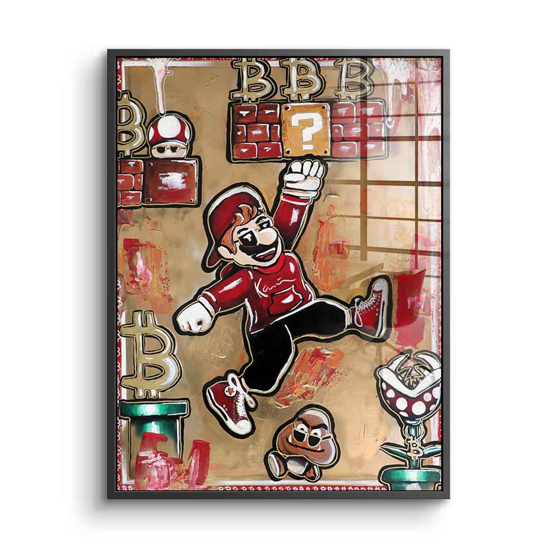 Bitcoin Mario - acrylic glass