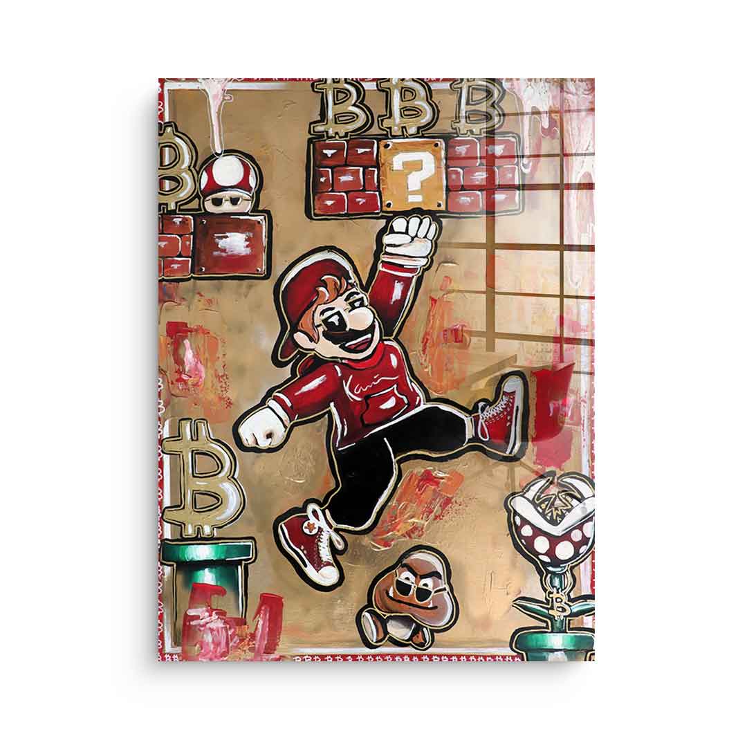 Bitcoin Mario - acrylic glass