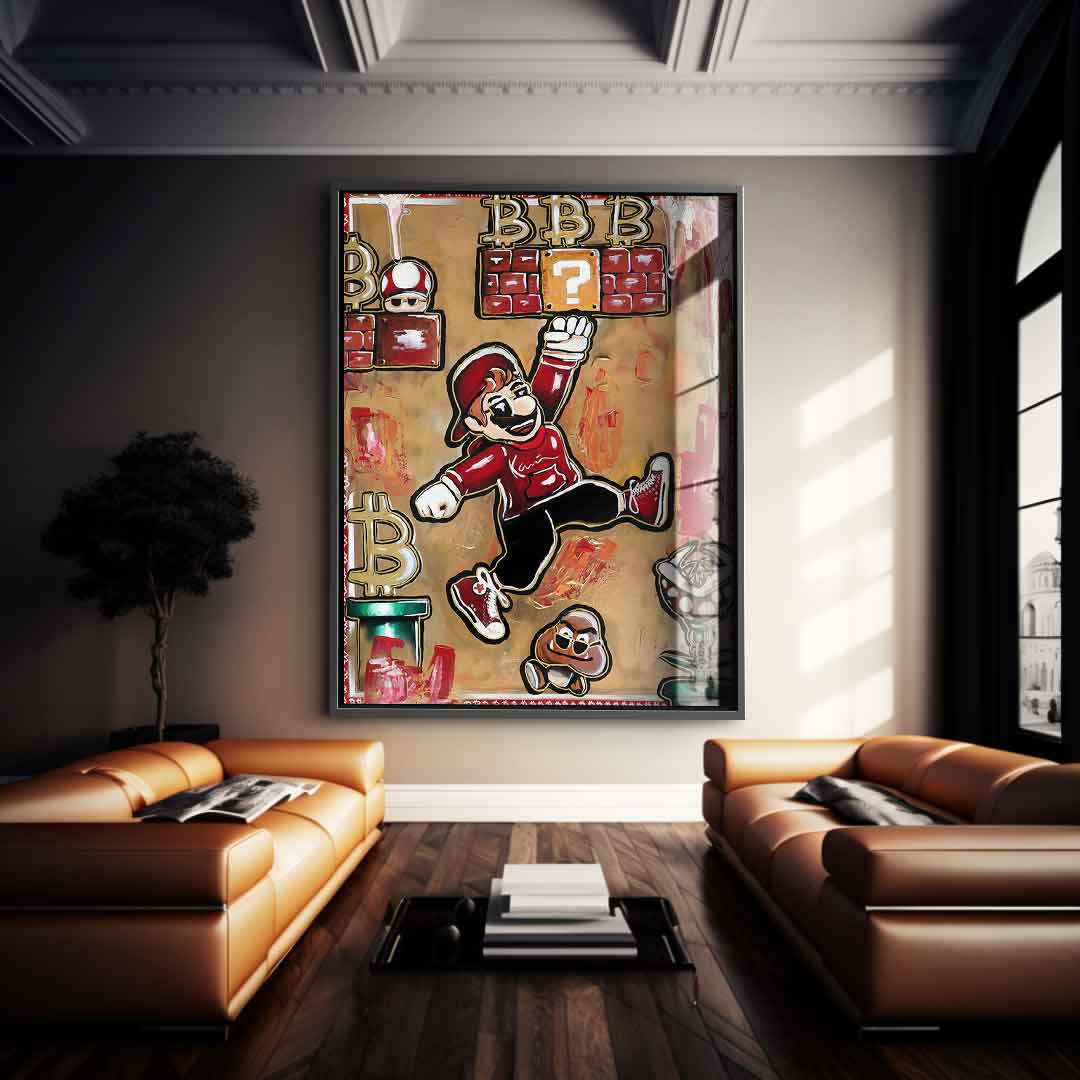 Bitcoin Mario - acrylic glass