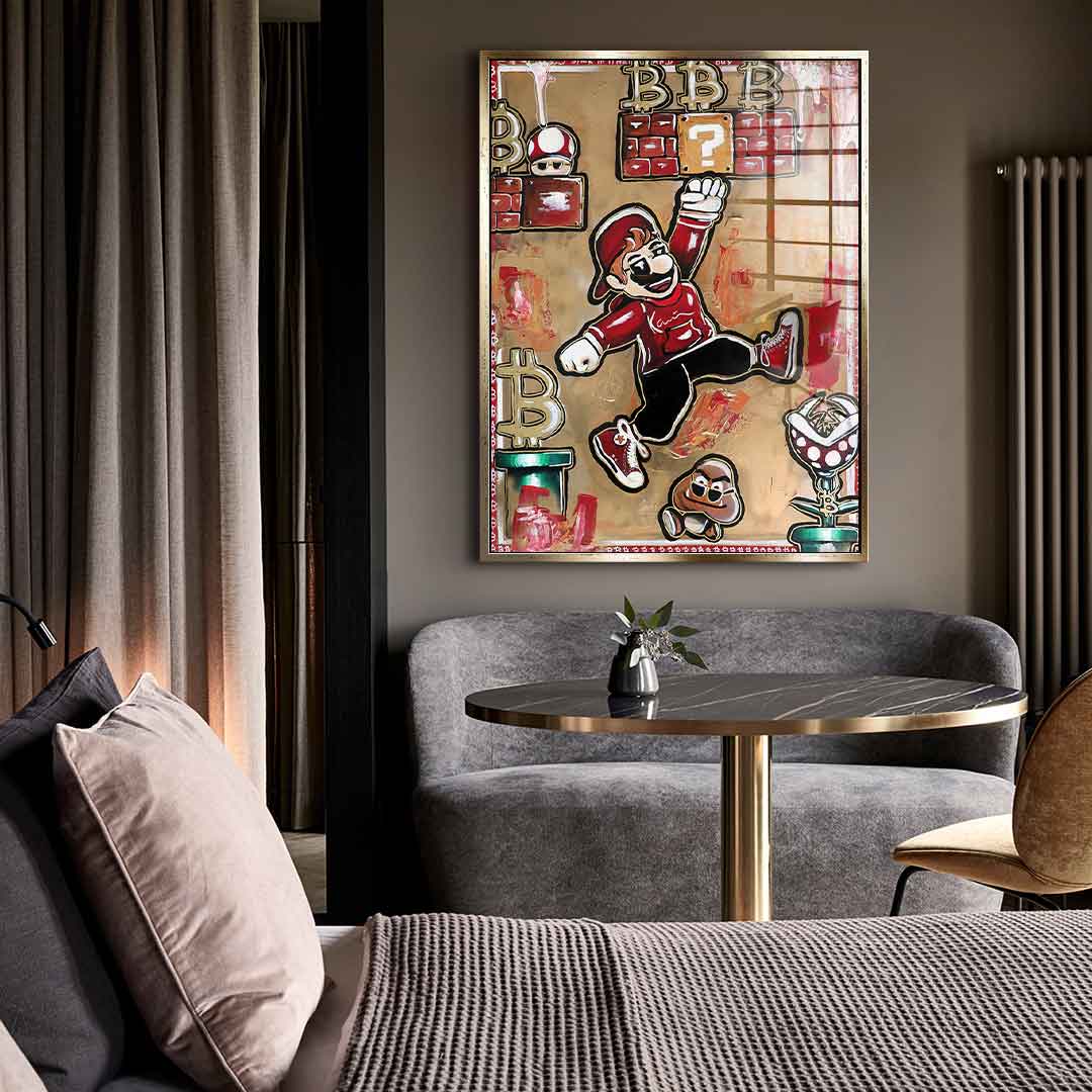 Bitcoin Mario - acrylic glass