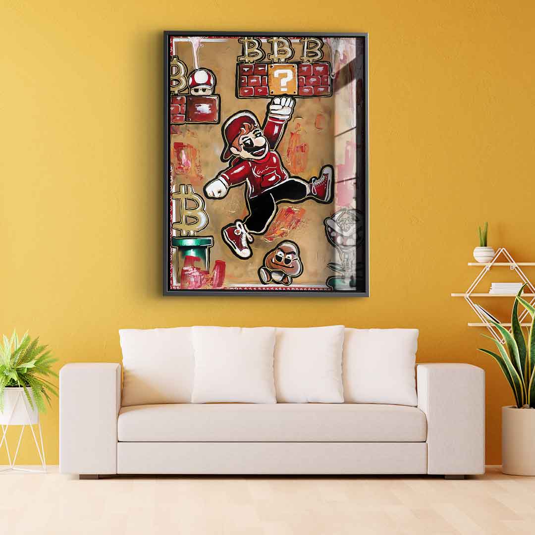 Bitcoin Mario - acrylic glass