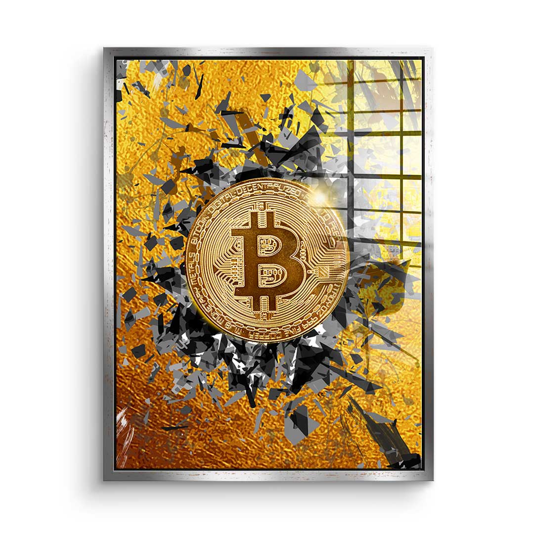 Bitcoin Explosion - acrylic glass