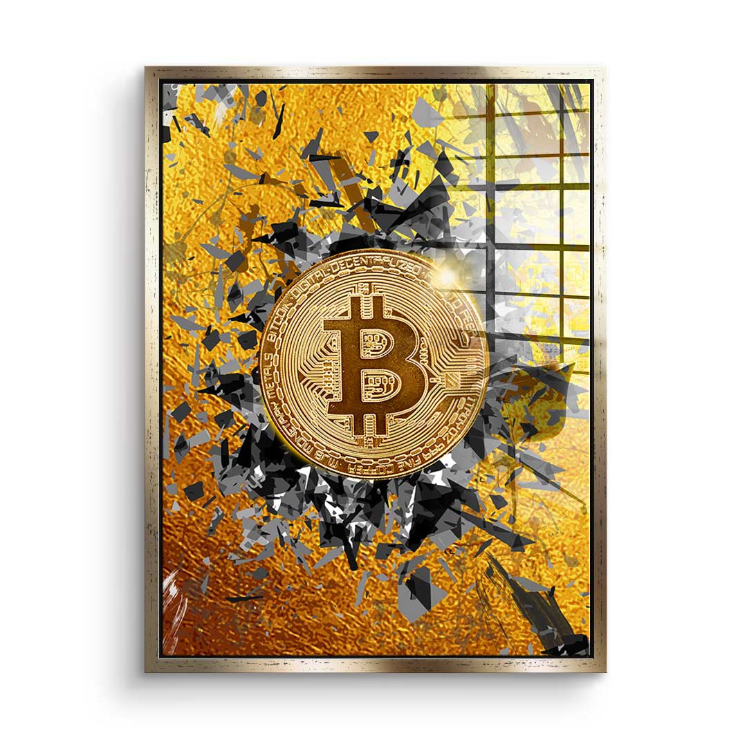 Bitcoin Explosion - acrylic glass