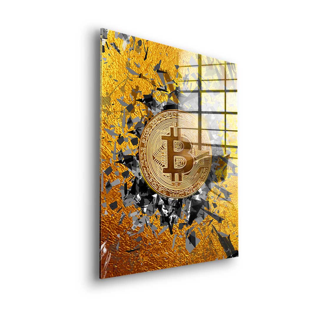 Bitcoin Explosion - acrylic glass