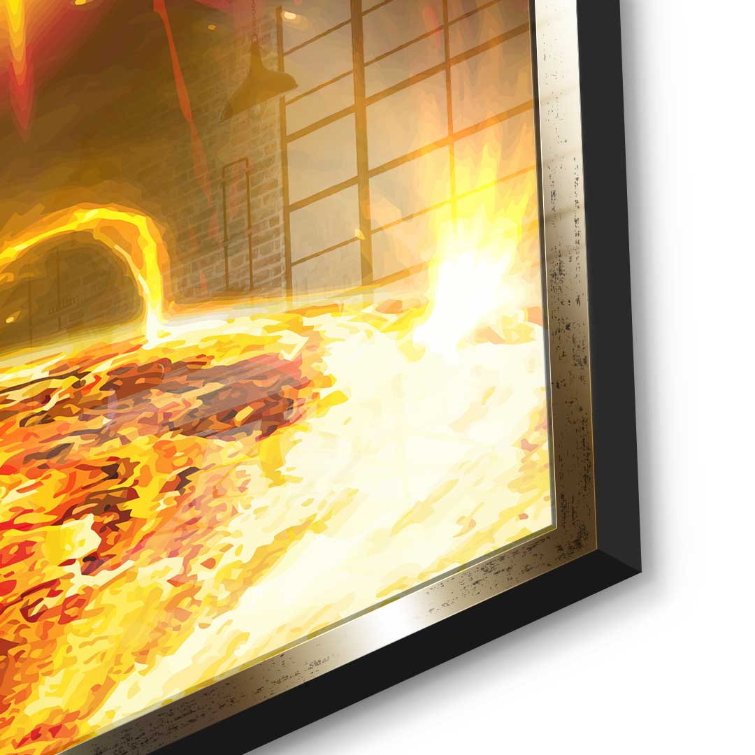 Bitcoin on Fire - acrylic glass