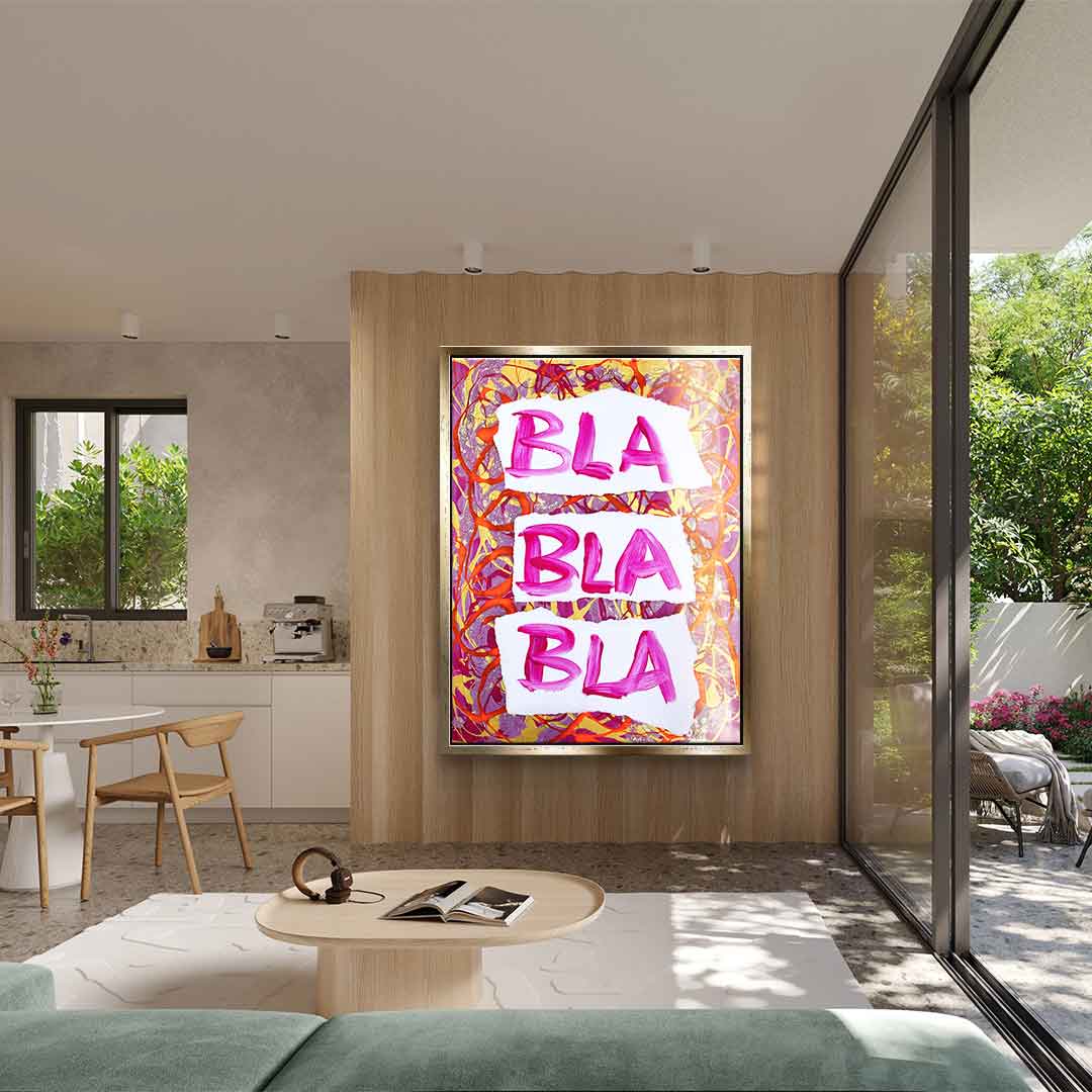 Blah blah blah - acrylic glass