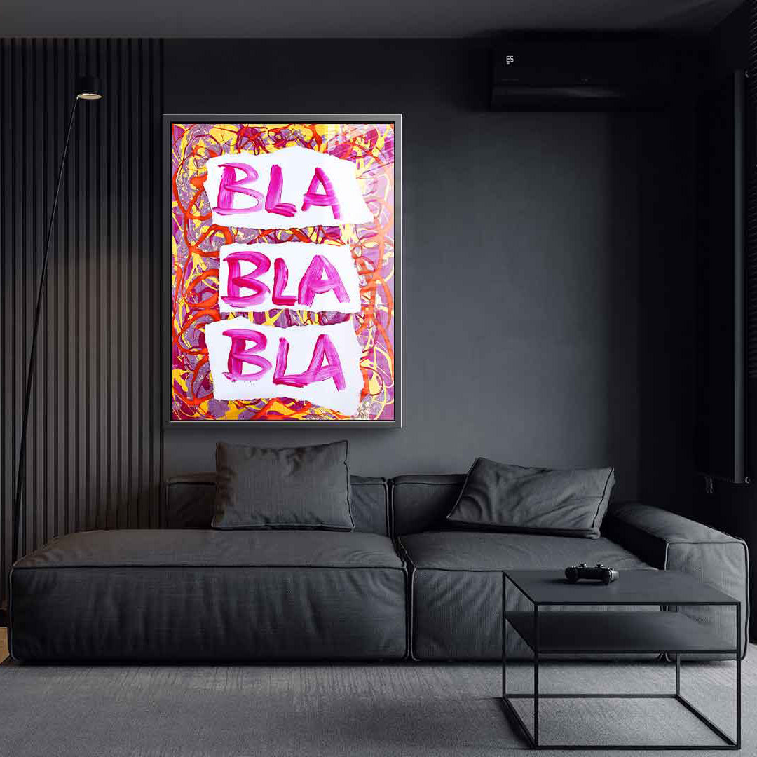 Blah blah blah - acrylic glass