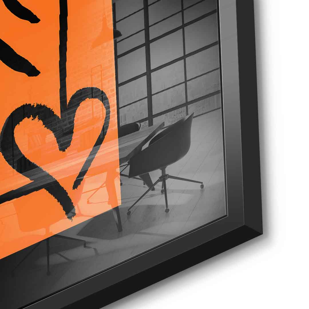 Black & Orange Mickey - acrylic glass