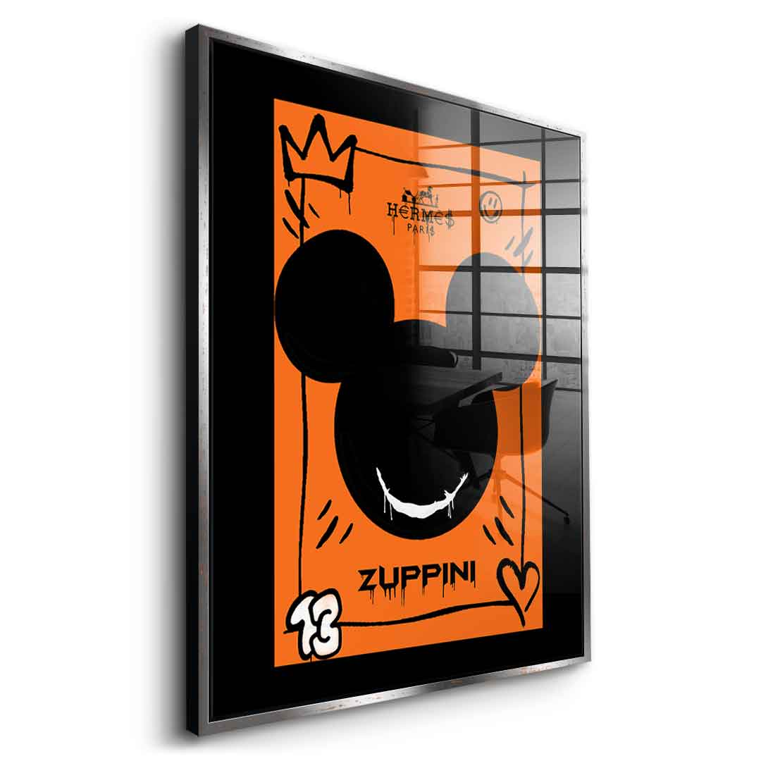 Black & Orange Mickey - acrylic glass