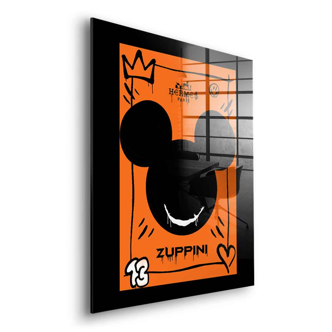 Black & Orange Mickey - acrylic glass