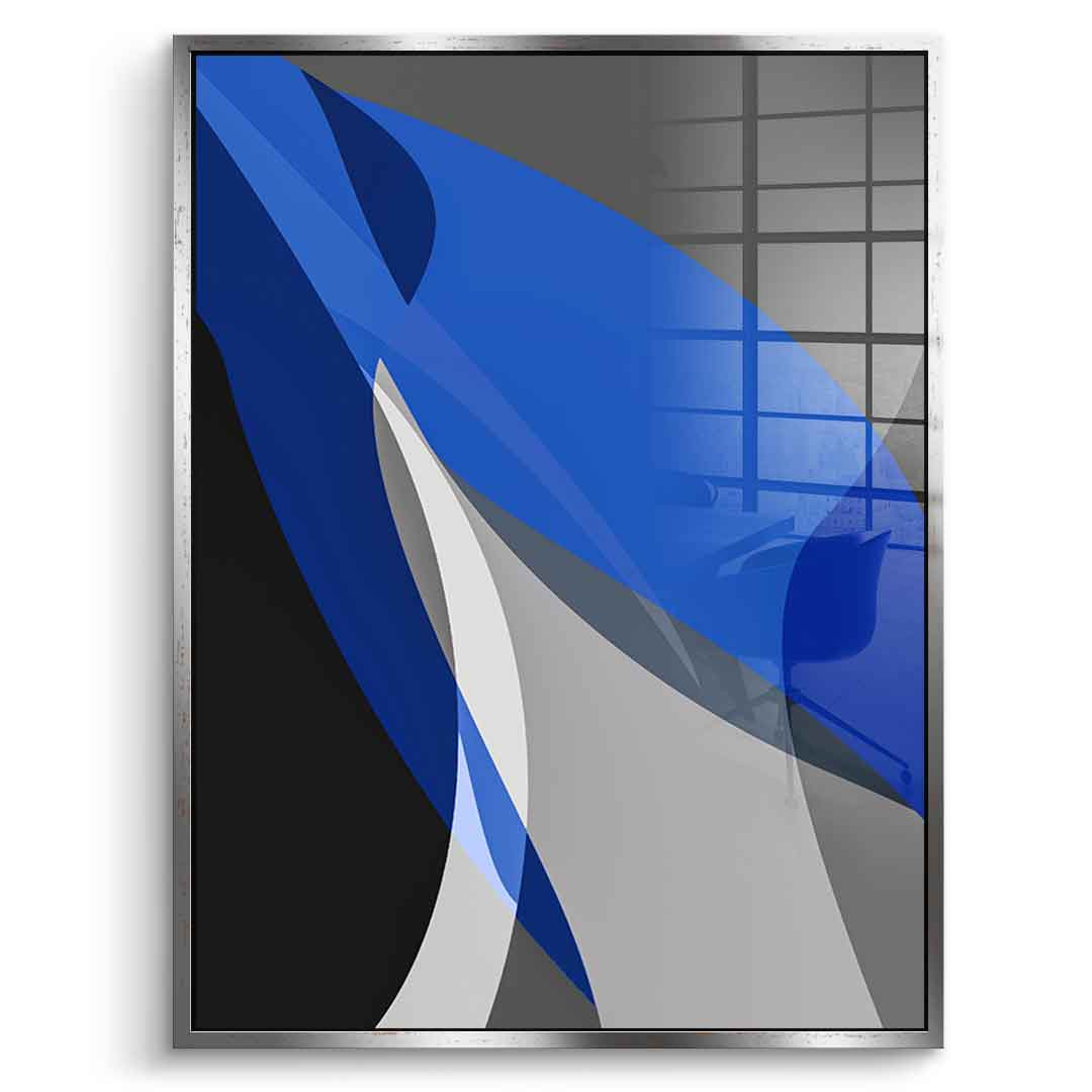 Blue and gray - acrylic glass