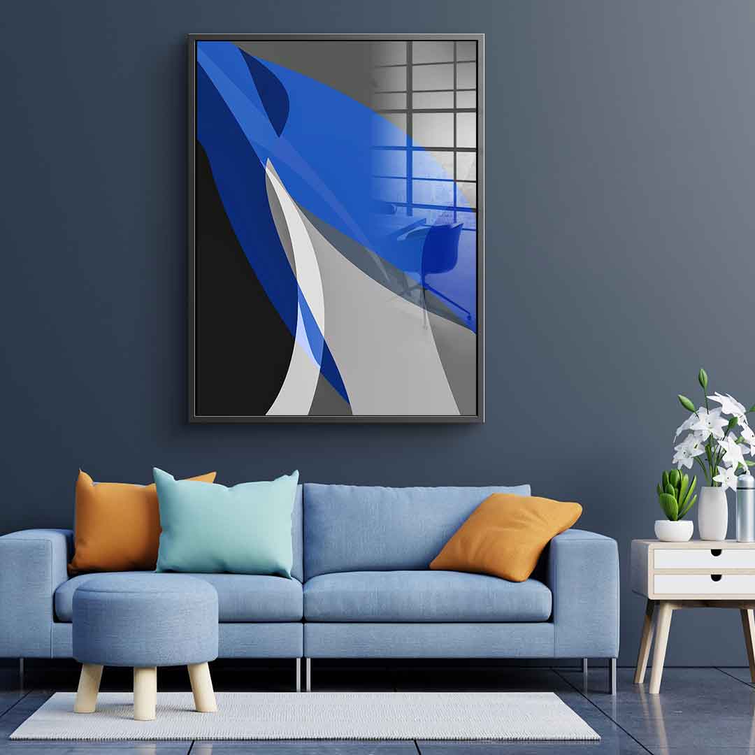 Blue and gray - acrylic glass