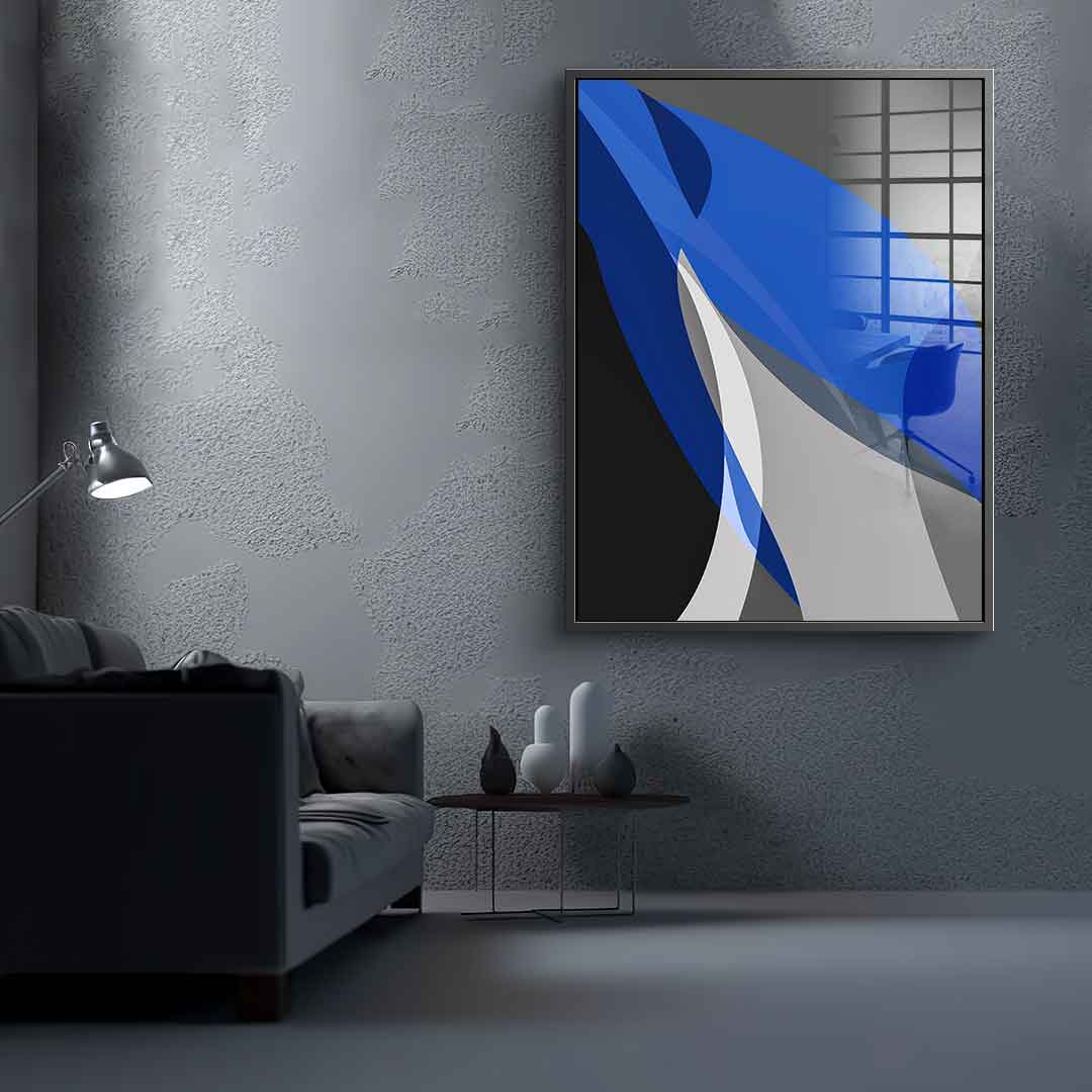 Blue and gray - acrylic glass