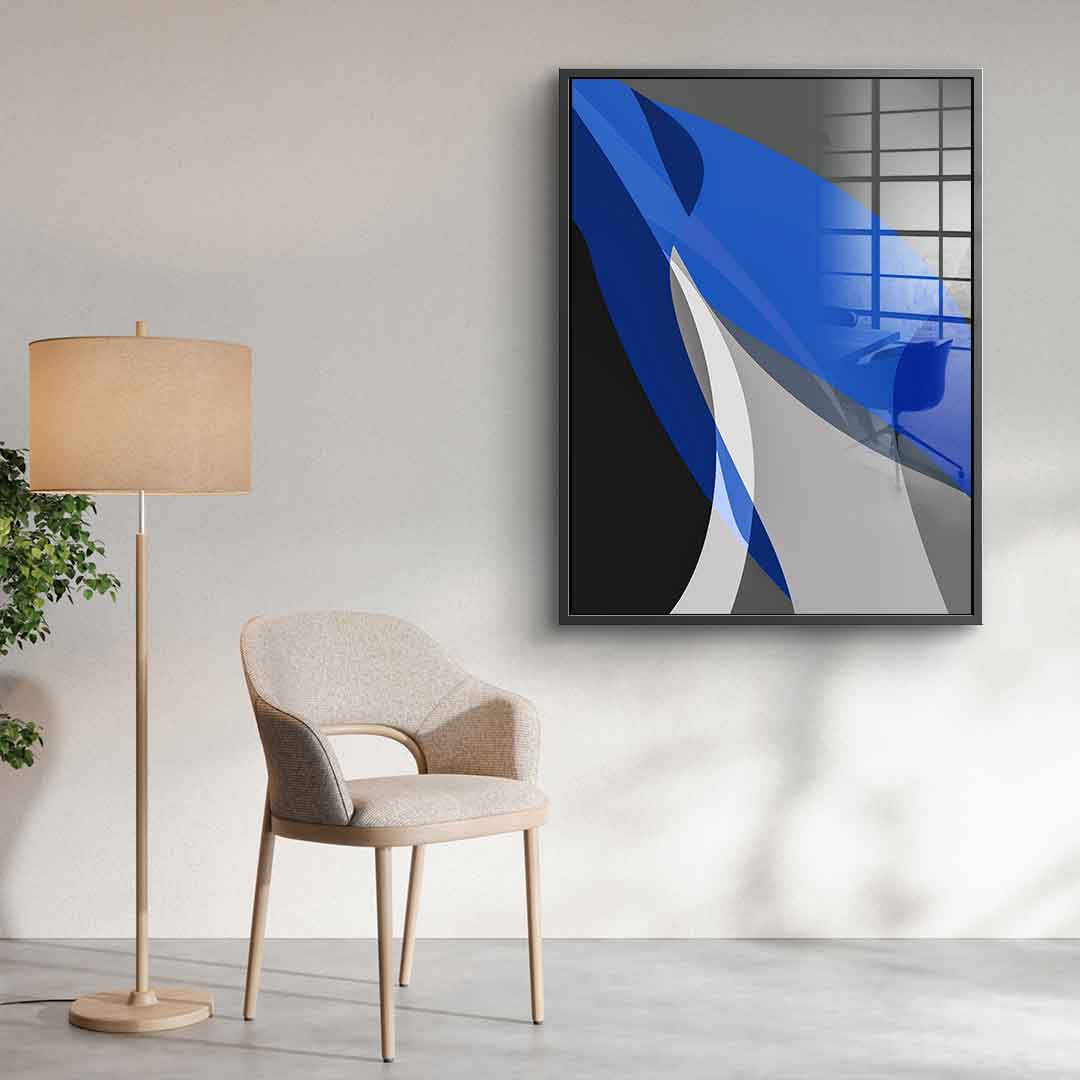 Blue and gray - acrylic glass