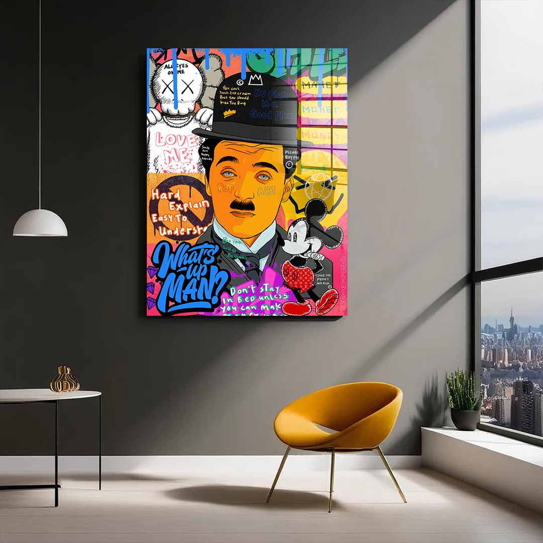 Charlie Chaplin - acrylic glass