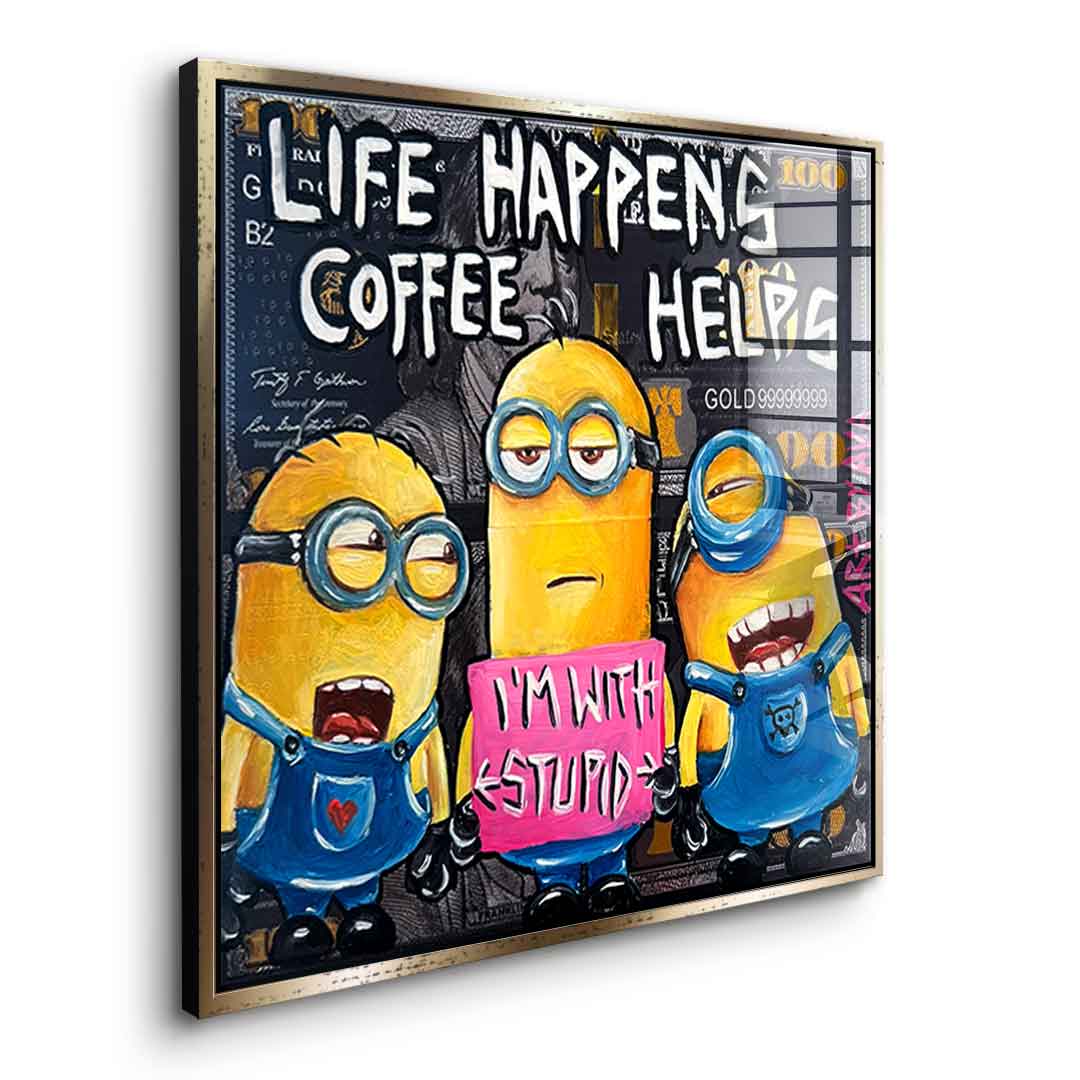 Coffee helps - acrylic glass