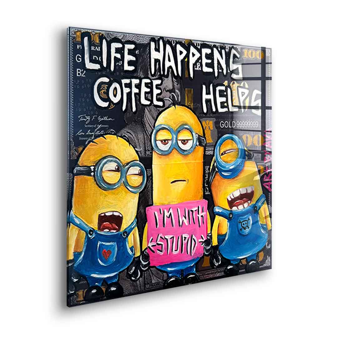 Coffee helps - acrylic glass