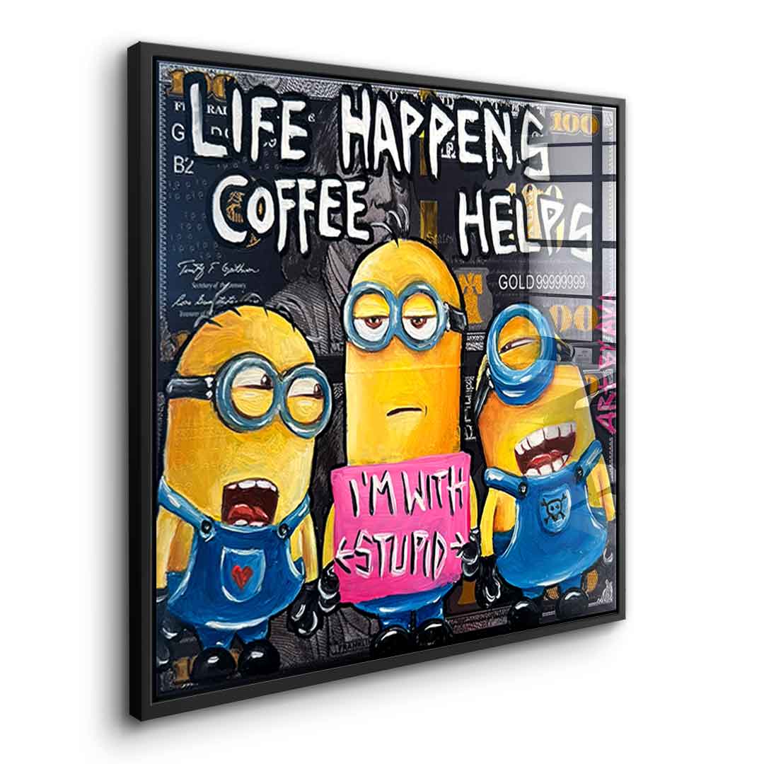 Coffee helps - acrylic glass