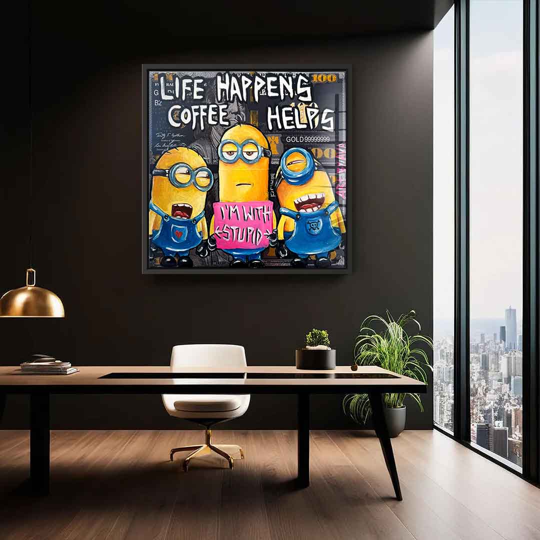 Coffee helps - acrylic glass