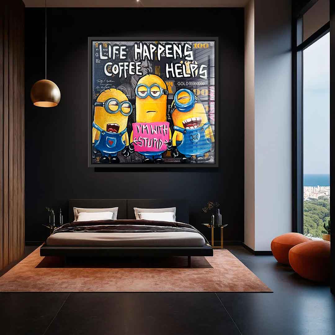 Coffee helps - acrylic glass