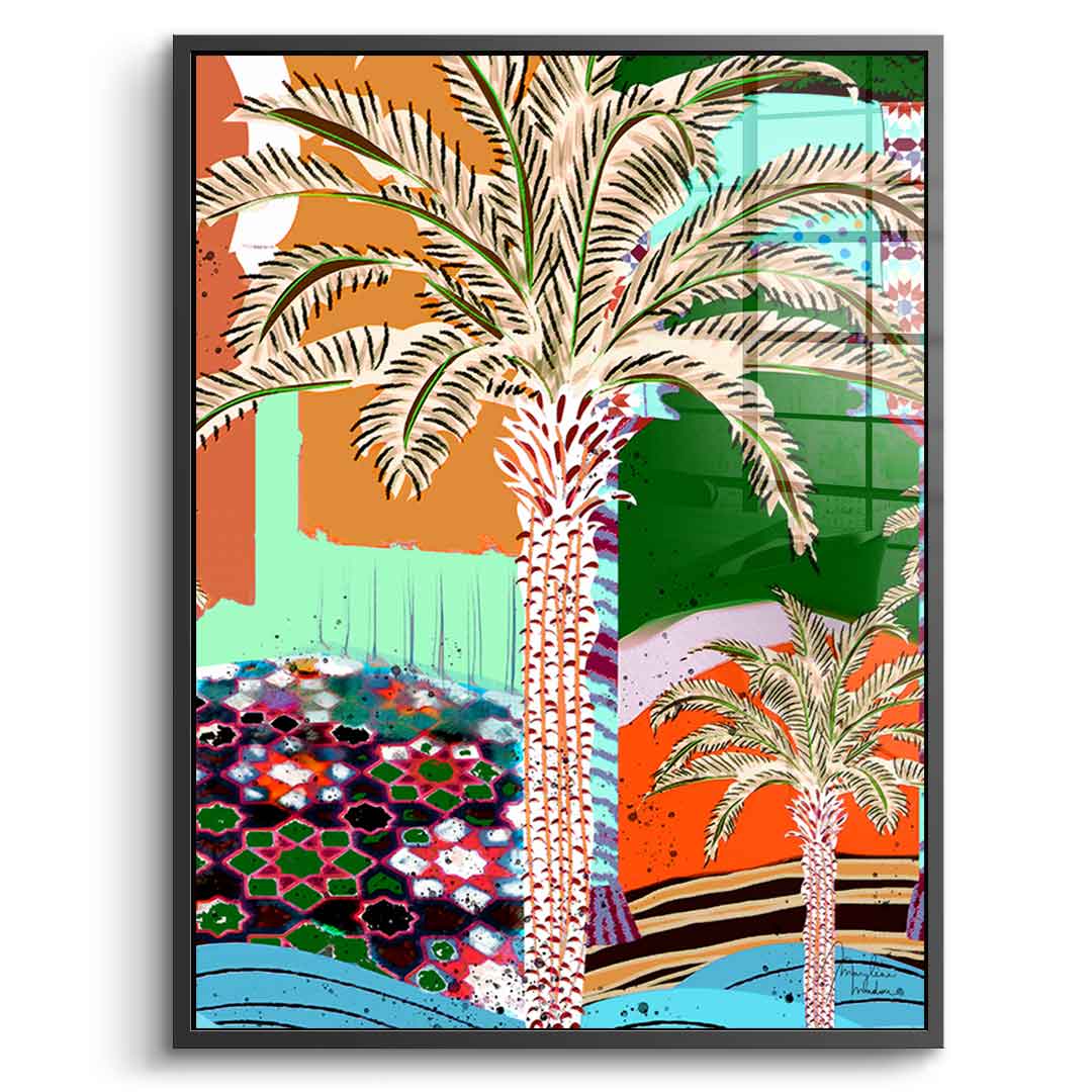 Colorful Palm Tree - acrylic glass