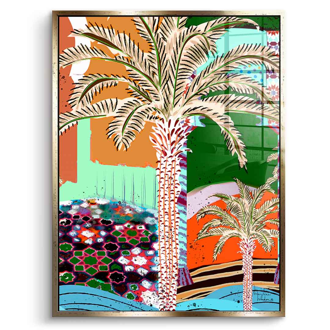 Colorful Palm Tree - acrylic glass