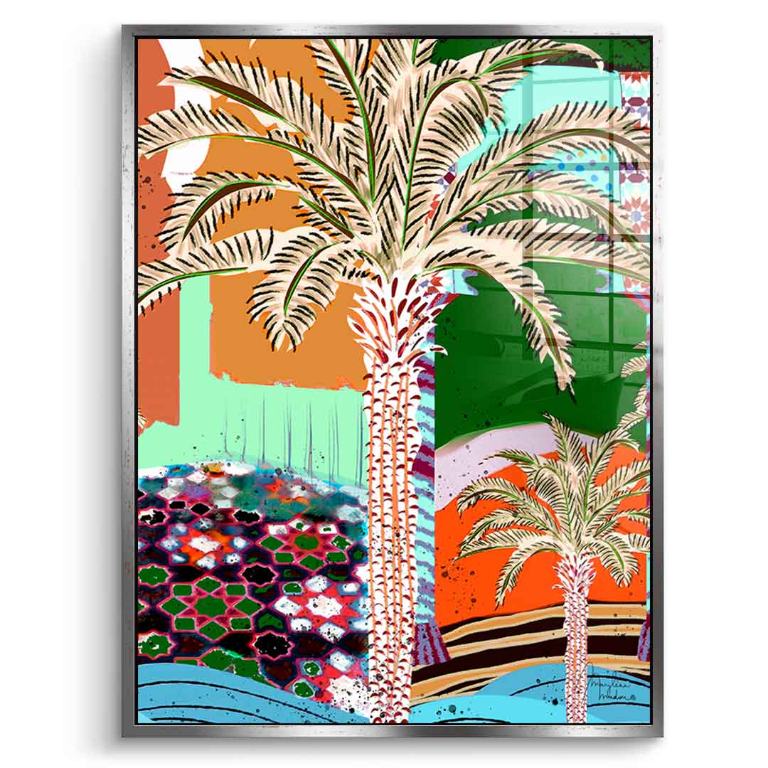 Colorful Palm Tree - acrylic glass