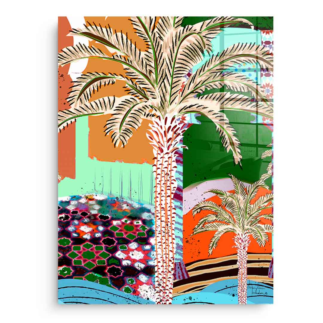 Colorful Palm Tree - acrylic glass