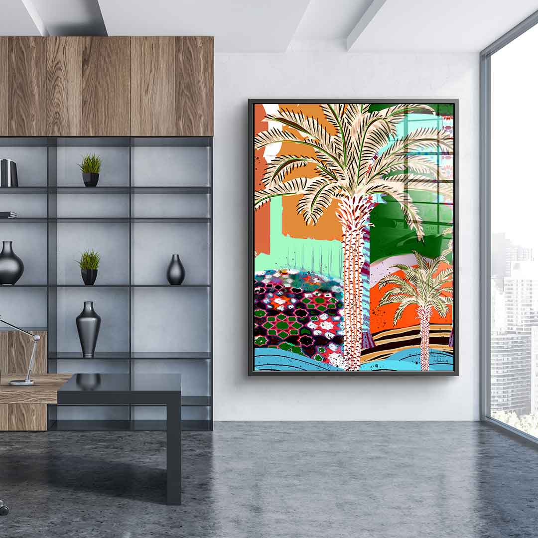 Colorful Palm Tree - acrylic glass