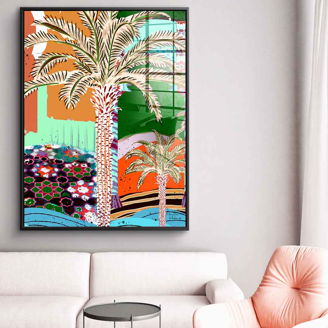 Colorful Palm Tree - acrylic glass