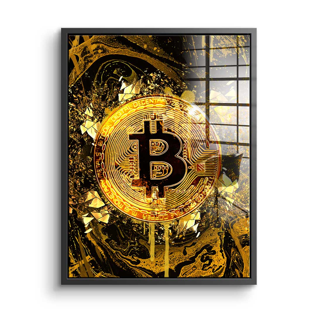 Goldrush Bitcoin - acrylic glass