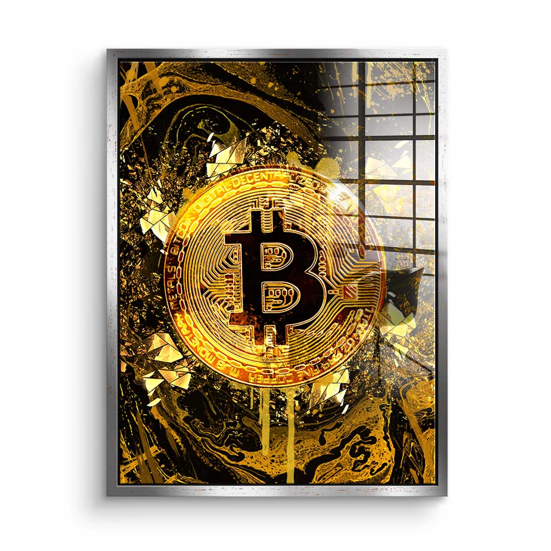 Goldrush Bitcoin - acrylic glass