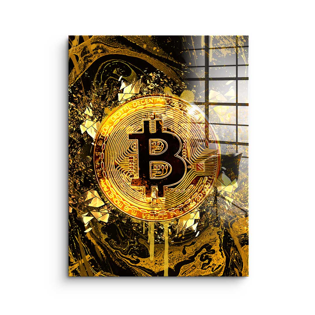 Goldrush Bitcoin - acrylic glass