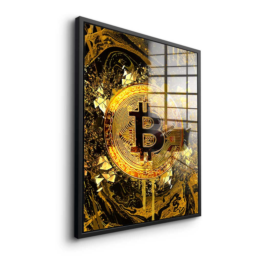 Goldrush Bitcoin - acrylic glass