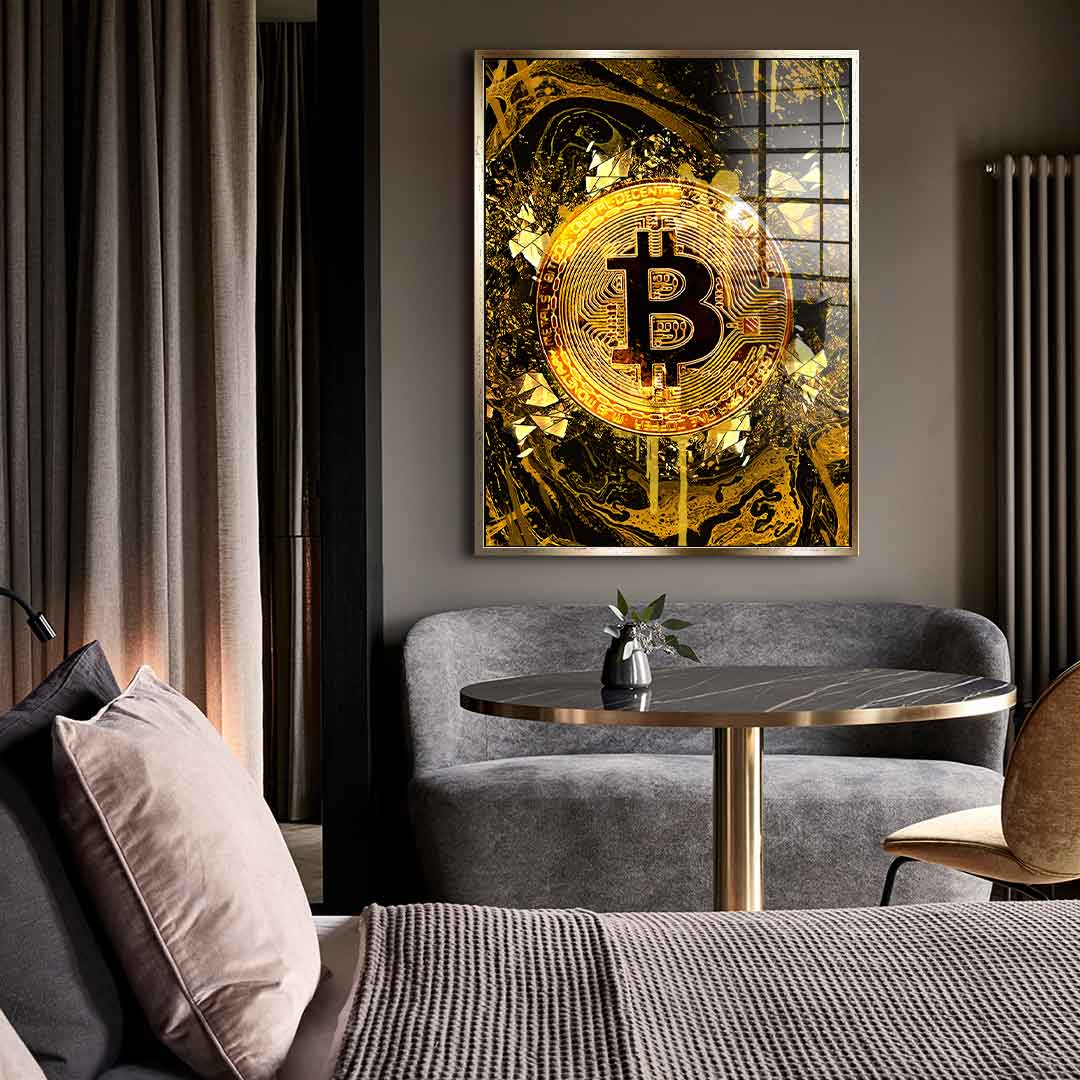 Goldrush Bitcoin - acrylic glass