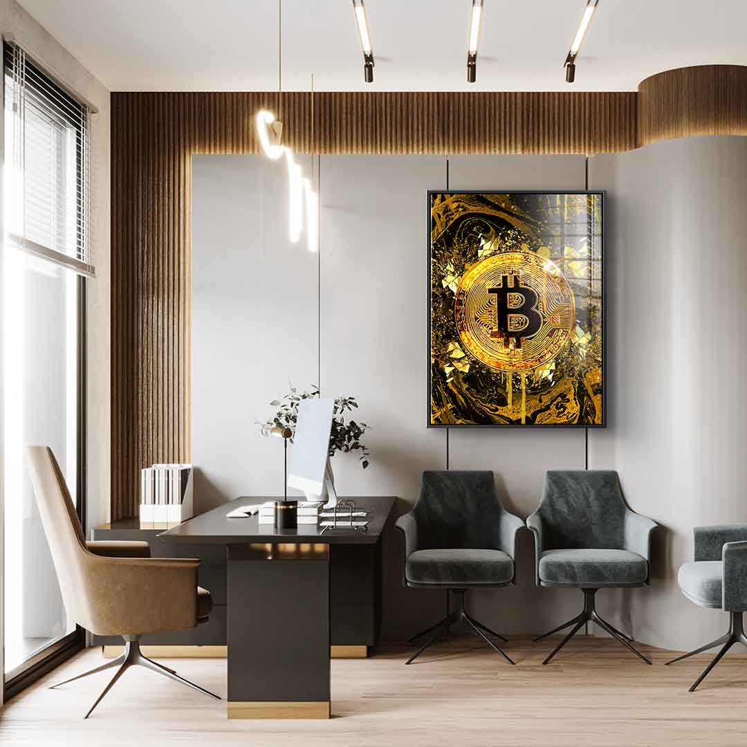 Goldrush Bitcoin - acrylic glass