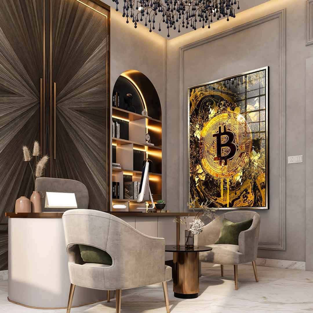 Goldrush Bitcoin - acrylic glass