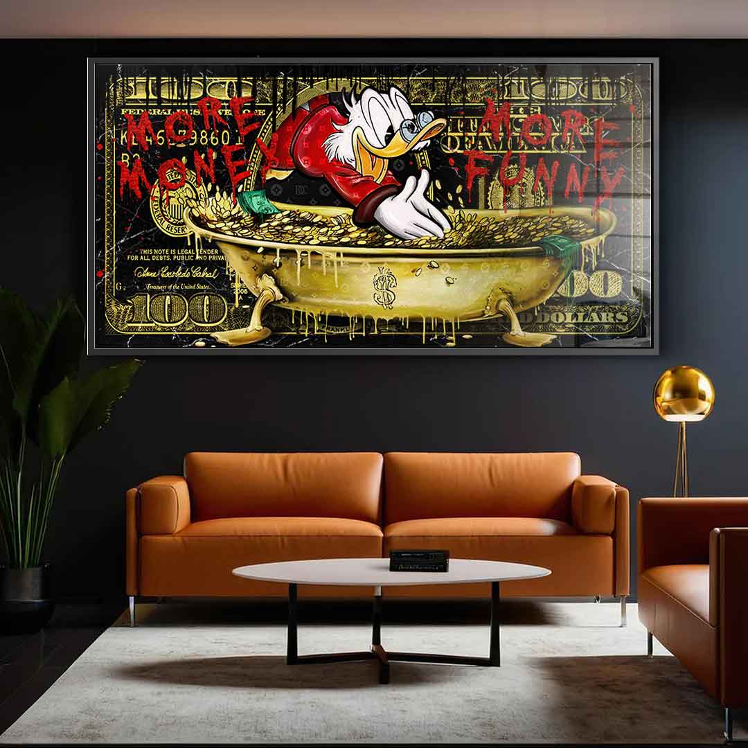 MORE MONEY DUCK - acrylic glass