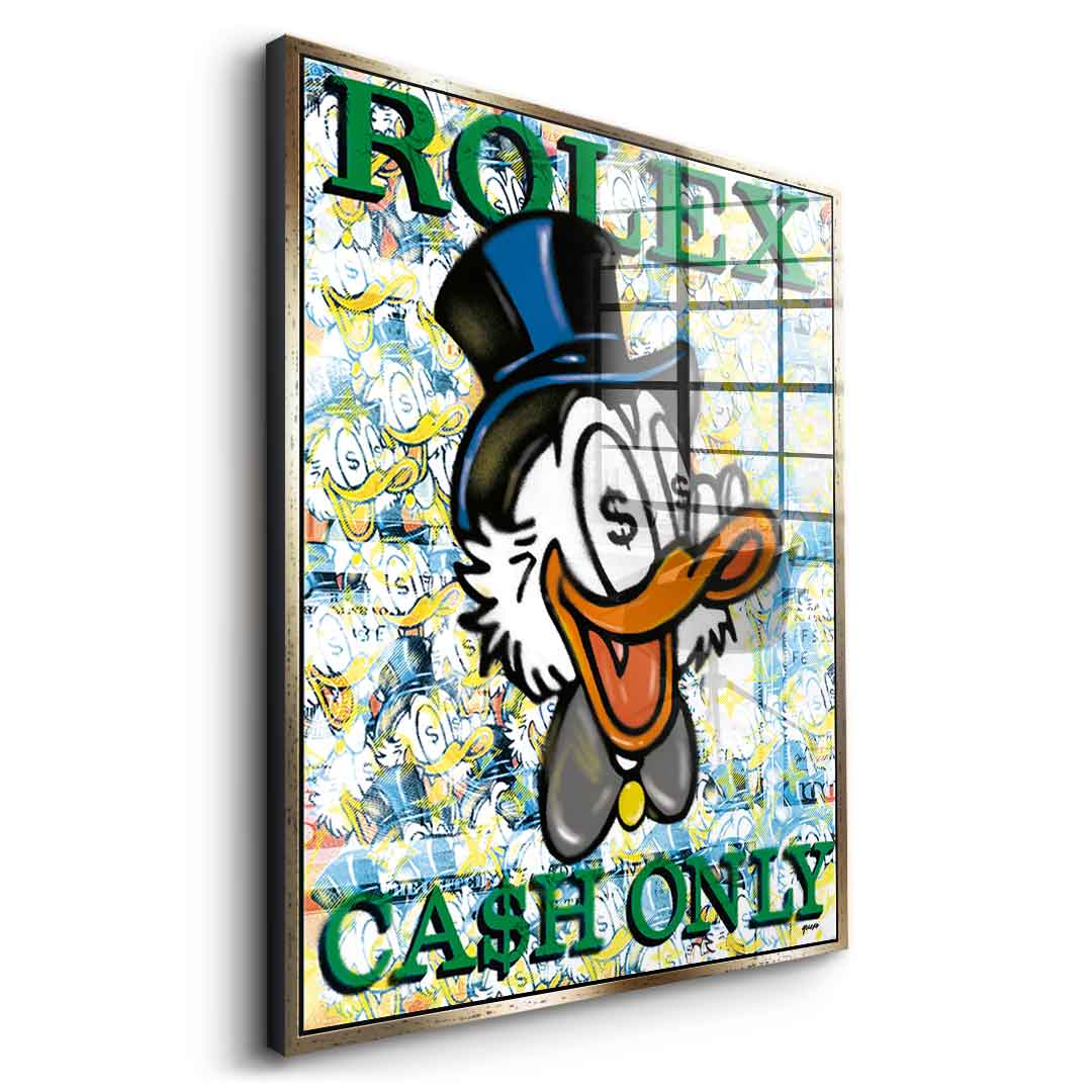 Cash only - acrylic glass