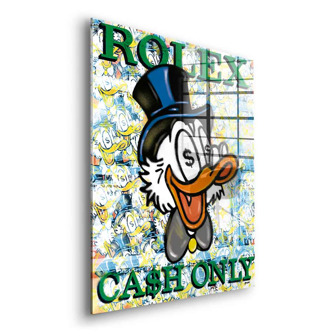 Cash only - acrylic glass