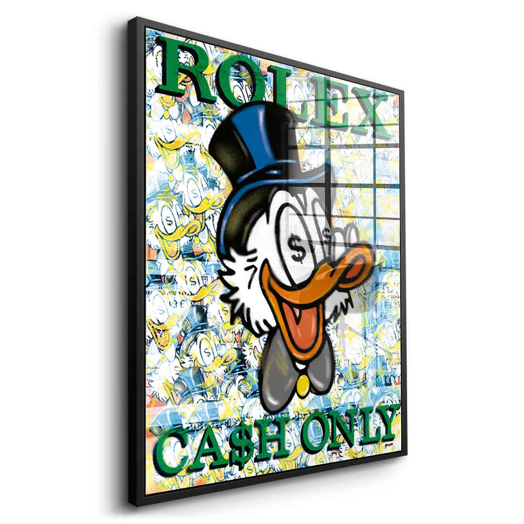 Cash only - acrylic glass