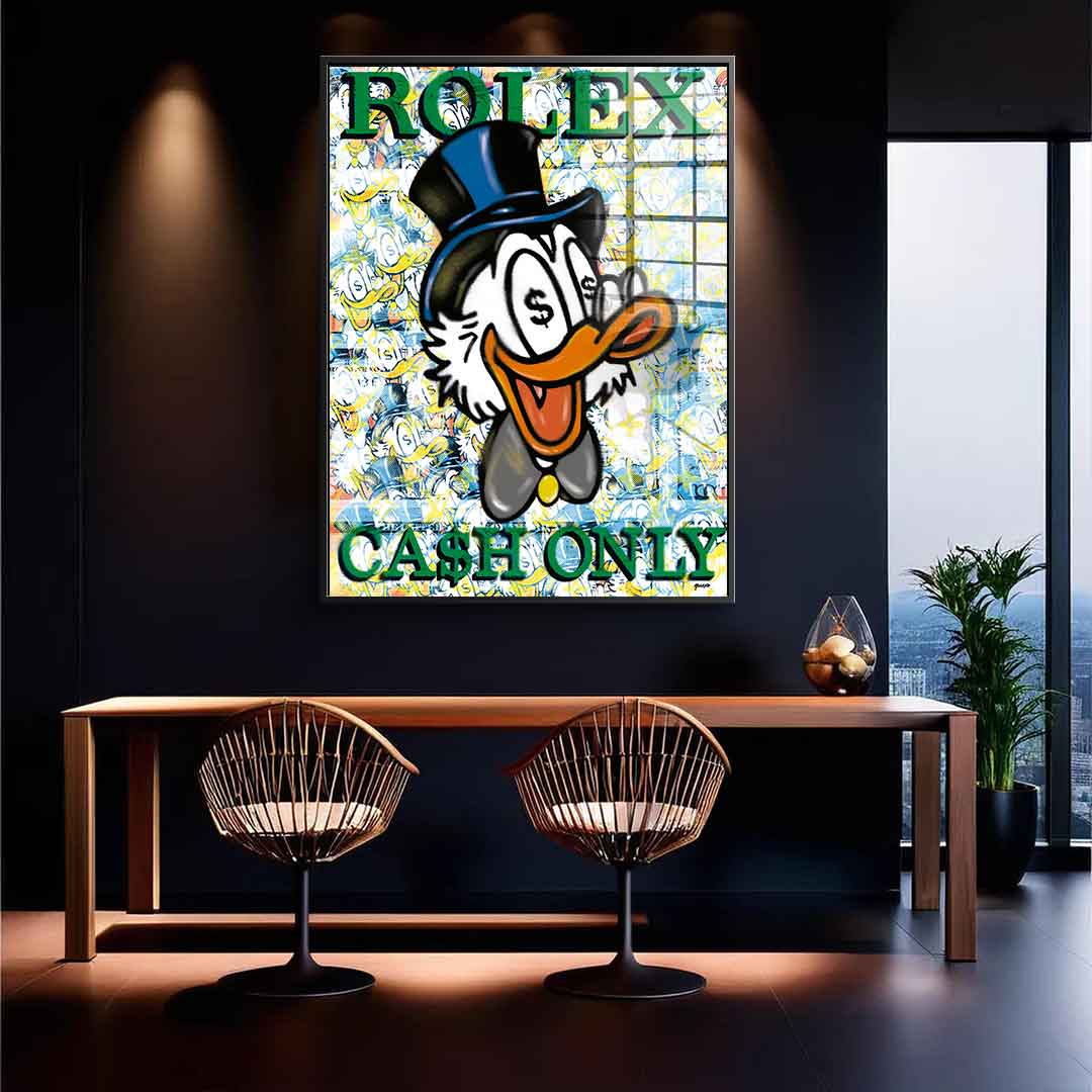 Cash only - acrylic glass